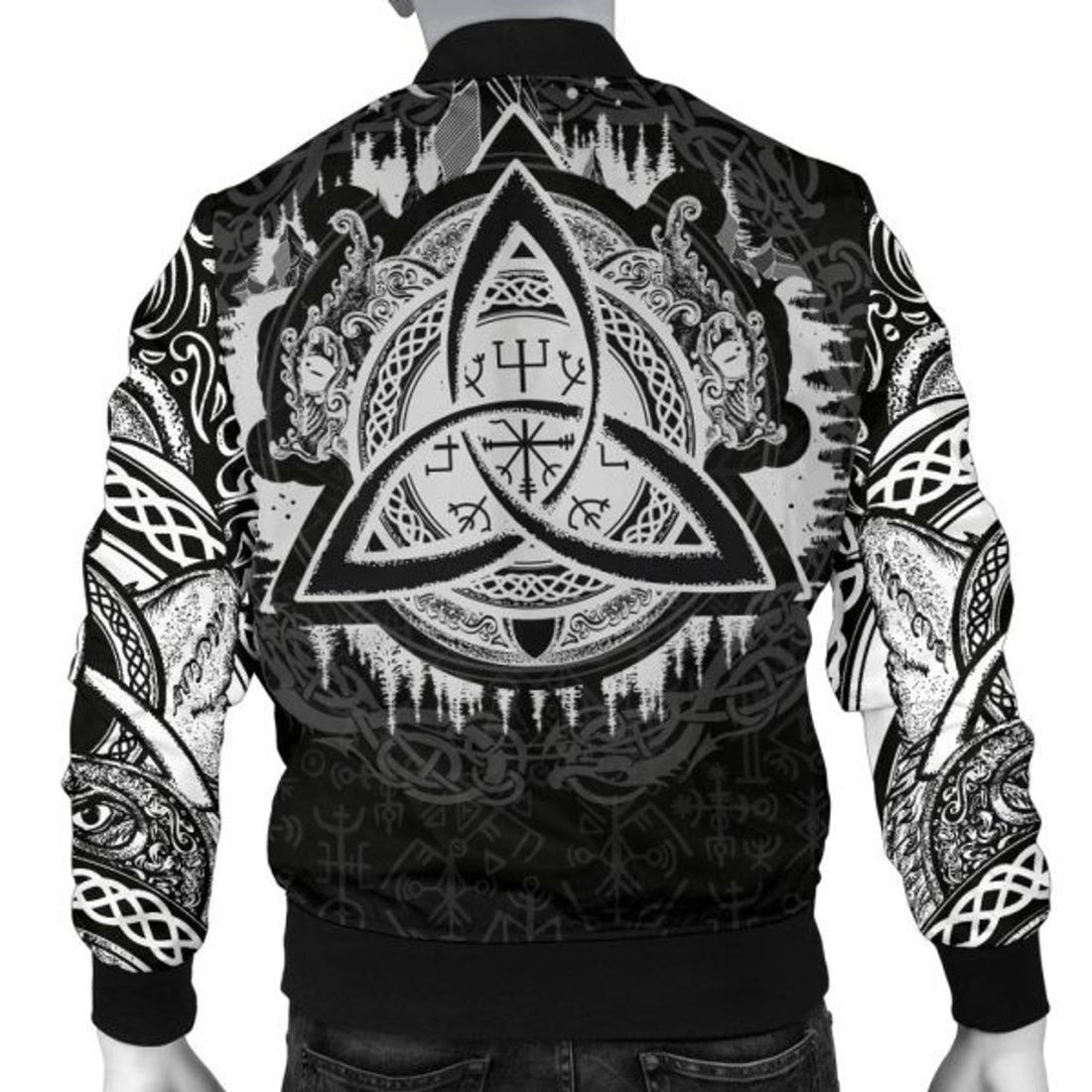 FUNSTUFFPRINTI Men's Bomber Jacket - Dragon Celtic Bomber Jacket