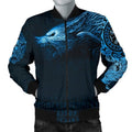 FUNSTUFFPRINTI Men's Bomber Jacket , Fenrir Wolf Bomber Jacket