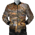 FUNSTUFFPRINTI Men's 3D Bomber Jacket - Hunting Camo Bomber Jacket