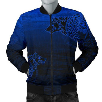 FUNSTUFFPRINT Men's Bomber Jacket, Skoll And Hati Bomber Jacket