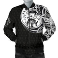 FUNSTUFFPRINTI Men's Bomber Jacket, Skoll And Hati Rune Tattoo Bomber Jacket