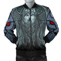 FUNSTUFFPRINTI Men's Bomber Jacket , Spiral Wolf Spirit Bomber Jacket