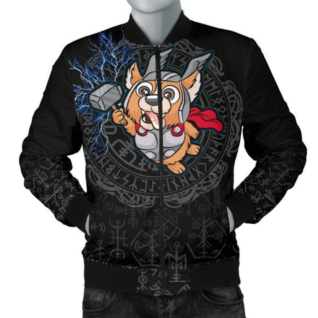 FUNSTUFFPRINTI Men's Bomber Jacket - Thorgi Bomber Jacket