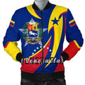 FUNSTUFFPRINTI Men's Bomber Jacket - Venezuela Flag Coat of Arms Bomber Jacket
