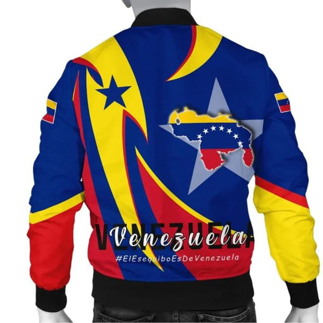 FUNSTUFFPRINTI Men's Bomber Jacket - Venezuela In My Heart Bomber Jacket