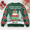 FUNSTUFFPRINT Custom Meowee Christmas Purr Purr Purr Ugly Sweater