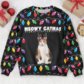FUNSTUFFPRINT Custom Meowy Catmas Christmas Funny Cats Ugly Sweater