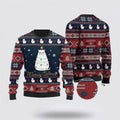 FUNSTUFFPRINT Meowy Catmas Christmas Grumpy Cat Ugly Christmas Sweater For Men And Women, Best Gift For Christmas, Christmas Fashion Winter  Ugly  Sweater