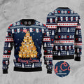 FUNSTUFFPRINT Meowy Catmas Ugly Christmas Sweater, Christmas Cat Ugly Sweater, Ugly Cat Xmas Sweater Ugly Sweater