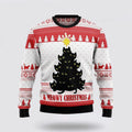 FUNSTUFFPRINT Meowy Christmas Funny Family Ugly Christmas Sweater – Cat Lover Christmas Sweater Ugly  Sweater