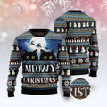 FUNSTUFFPRINT Meowy Christmas Ugly Christmas Sweater, Christmas Sweater, Ugly Sweater, Funny Xmas Sweaters Ugly Sweater