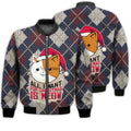 FUNSTUFFPRINTI Merry Christmas All I Want For Christmas Is Meow Retro Christmas Holiday Gifts Unisex 3D Bomber Jacket