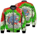 FUNSTUFFPRINTI Merry Christmas Angry Cat Are You Kitten Me Right Meow Lights Retro Christmas Holiday Gifts Unisex 3D Bomber Jacket