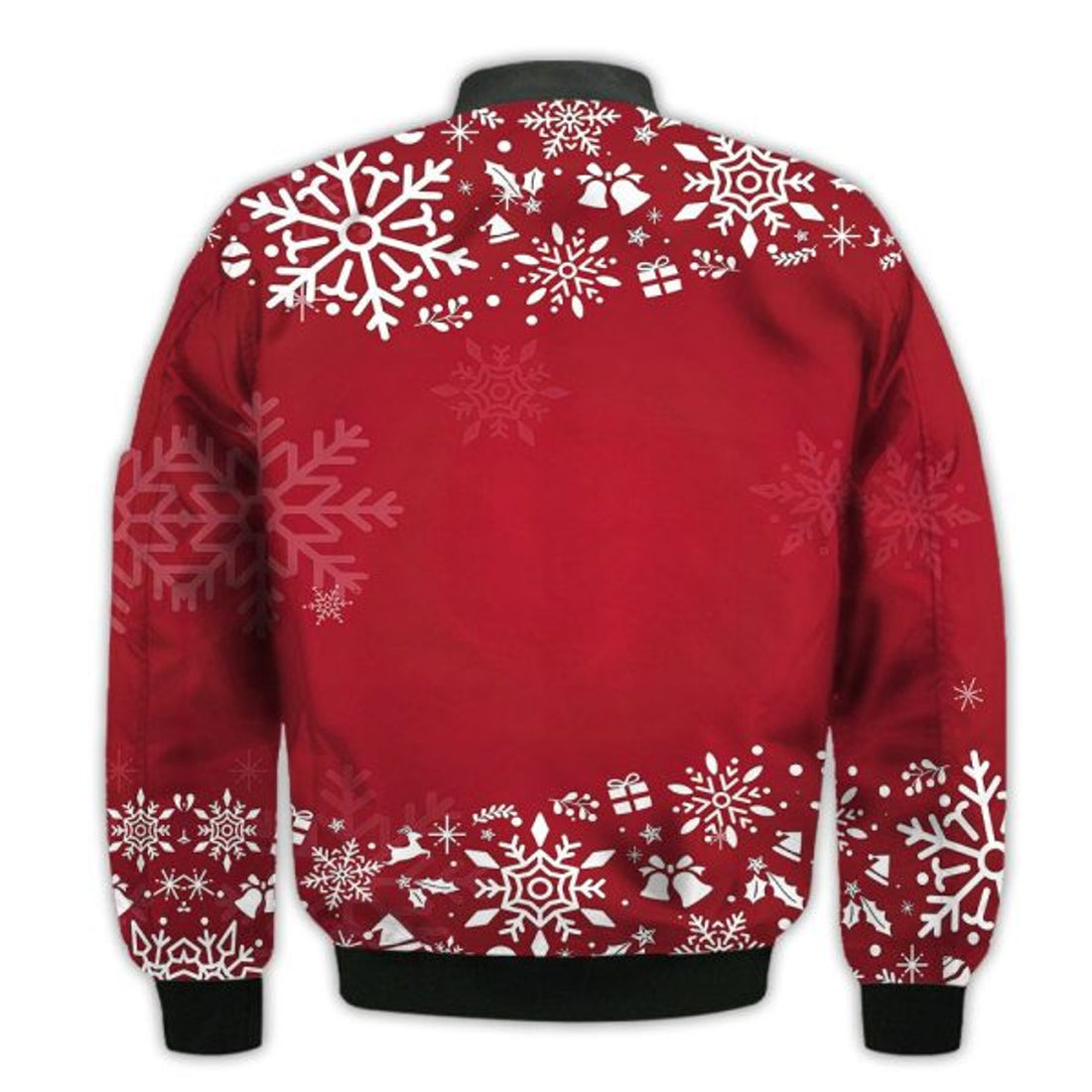 FUNSTUFFPRINTI Merry Christmas Believe In The Magic Of Christmas Retro Christmas Holiday Gifts Unisex 3D Bomber Jacket