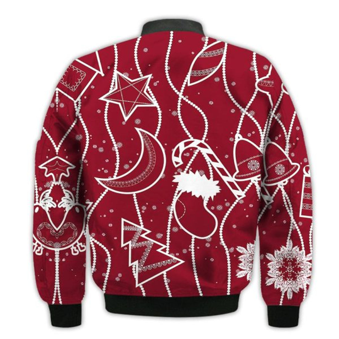 FUNSTUFFPRINTI Merry Christmas Believe Retro Christmas Holiday Gifts Unisex 3D Bomber Jacket