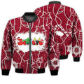 FUNSTUFFPRINTI Merry Christmas Believe Retro Christmas Holiday Gifts Unisex 3D Bomber Jacket