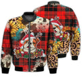 FUNSTUFFPRINTI Merry Christmas Christmas Bulldog Retro Christmas Holiday Gifts Unisex 3D Bomber Jacket