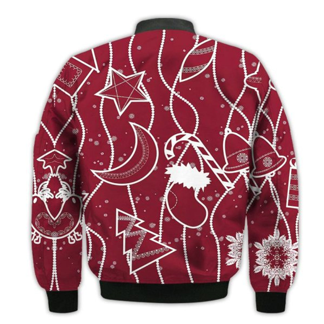 FUNSTUFFPRINTI Merry Christmas Christmas Coffee Drink Cute Retro Christmas Holiday Gifts Unisex 3D Bomber Jacket