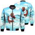 FUNSTUFFPRINTI Merry Christmas Christmas Santa And llama Retro Christmas Holiday Gifts Unisex 3D Bomber Jacket