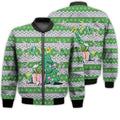 FUNSTUFFPRINTI Merry Christmas Christmas Tree Retro Christmas Holiday Gifts Unisex 3D Bomber Jacket