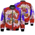 FUNSTUFFPRINTI Merry Christmas Christmas With The BeLoved Retro Christmas Holiday Gifts Unisex 3D Bomber Jacket