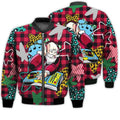 FUNSTUFFPRINTI Merry Christmas Dj Santa Retro Christmas Holiday Gifts Unisex 3D Bomber Jacket