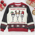 FUNSTUFFPRINT Custom Merry Christmas From Your Little Squirts Ugly Sweater