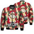 FUNSTUFFPRINTI Merry Christmas Gift'in Ain't Easy Retro Christmas Holiday Gifts Unisex 3D Bomber Jacket