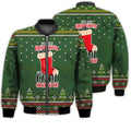 FUNSTUFFPRINTI Merry Christmas I'm Not Naughty I'm Coal Oriented Retro Christmas Holiday Gifts Unisex 3D Bomber Bomber Jacket
