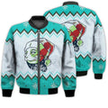 FUNSTUFFPRINTI Merry Christmas Meowy Retro Christmas Holiday Gifts Unisex 3D Bomber Bomber Jacket