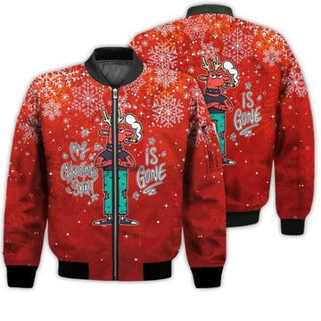 FUNSTUFFPRINTI Merry Christmas My Christmas Spirit Is Gone Retro Christmas Holiday Gifts Unisex 3D Bomber Bomber Jacket
