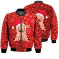 FUNSTUFFPRINTI Merry Christmas Pig Retro Christmas Holiday Gifts Unisex 3D Bomber Bomber Jacket