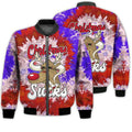 FUNSTUFFPRINTI Merry Christmas Reindeer Smoking Retro Christmas Holiday Gifts Unisex 3D Bomber Jacket
