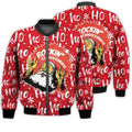 FUNSTUFFPRINTI Merry Christmas Rockin' Christmas Santa Retro Christmas Holiday Gifts Unisex 3D Bomber Jacket