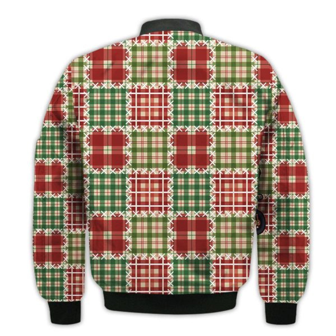 FUNSTUFFPRINTI Merry Christmas Santa And Elves Retro Christmas Holiday Gifts Unisex 3D Bomber Jacket