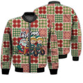 FUNSTUFFPRINTI Merry Christmas Santa And Elves Retro Christmas Holiday Gifts Unisex 3D Bomber Jacket