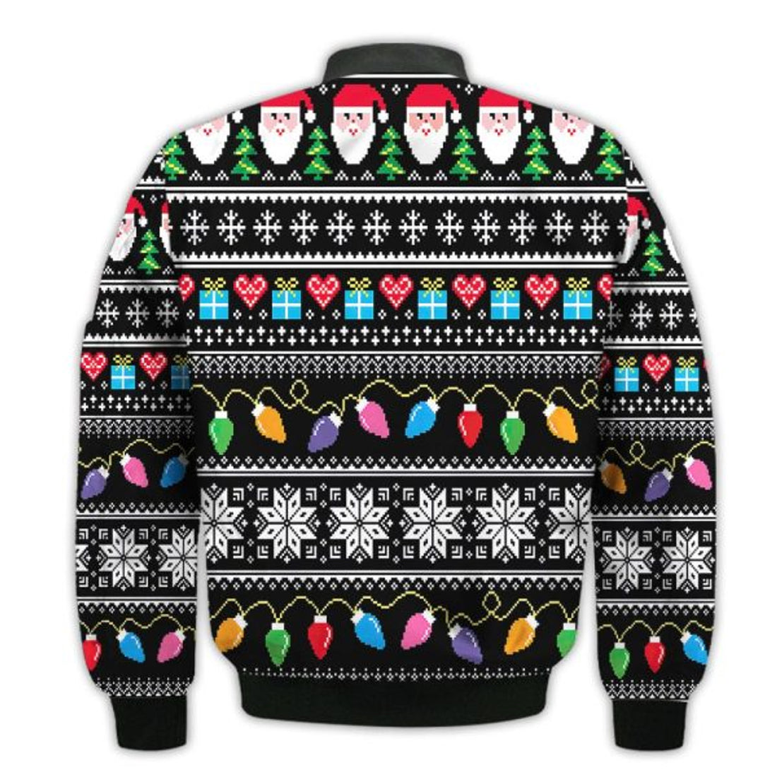 FUNSTUFFPRINTI Merry Christmas Santa Baby Retro Christmas Holiday Gifts Unisex 3D Bomber Jacket
