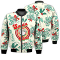 FUNSTUFFPRINTI Merry Christmas Santa Vibes Retro Christmas Holiday Gifts Unisex 3D Bomber Bomber Jacket