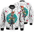 FUNSTUFFPRINTI Merry Christmas T-rex Christmas Retro Christmas Holiday Gifts Unisex 3D Bomber Jacket