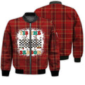 FUNSTUFFPRINTI Merry Christmas Tis The Season Retro Christmas Holiday Gifts Unisex 3D Bomber Jacket