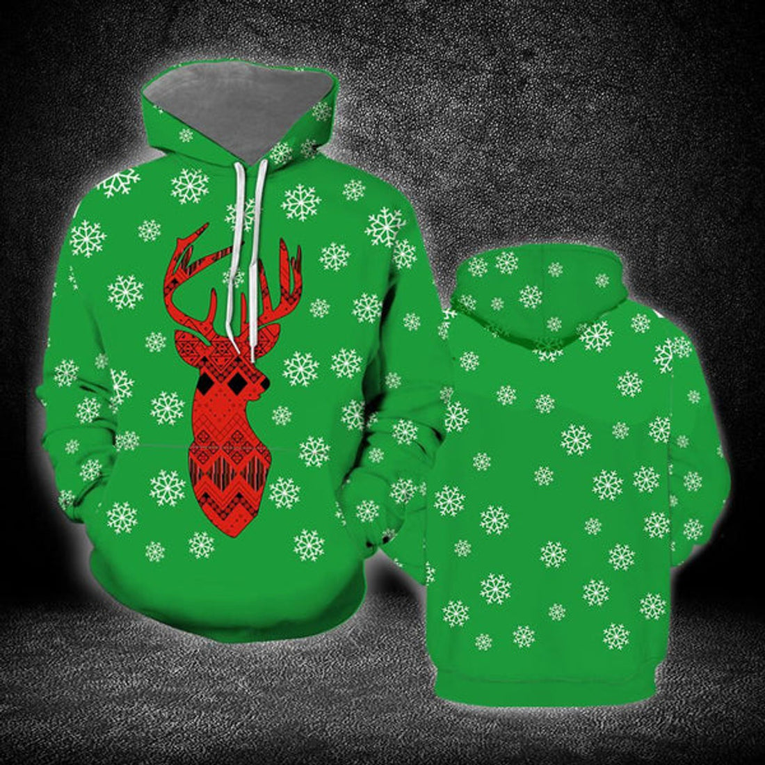 FUNSTUFFPRINT 3D Merry Christmas 3 All Over 3D Hoodie and Zip Hoodie