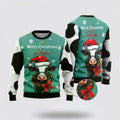 FUNSTUFFPRINT Merry Christmas Heifers Ugly Christmas Sweater, Farm Sweater, Christmas Gift, Best Winter Outfit Christmas Ugly Sweater