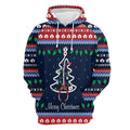 FUNSTUFFPRINT 3D Merry Christmas Nurse All Over 3D Hoodie and Zip Hoodie