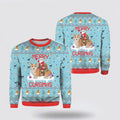FUNSTUFFPRINT Merry Corgmas And Santa Claus Ugly Sweater - Christmas Gifts For Frends Ugly Sweater