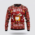 FUNSTUFFPRINT Merry Corgmas Pattern Ugly Christmas Sweater For Men And Women, Gift For Christmas, Best Winter Christmas Outfit Ugly Sweater