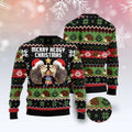 FUNSTUFFPRINT Merry Hedgy Christmas Ugly Christmas Sweater, Christmas Sweater, Ugly Sweater, Funny Xmas Sweaters Ugly Sweater