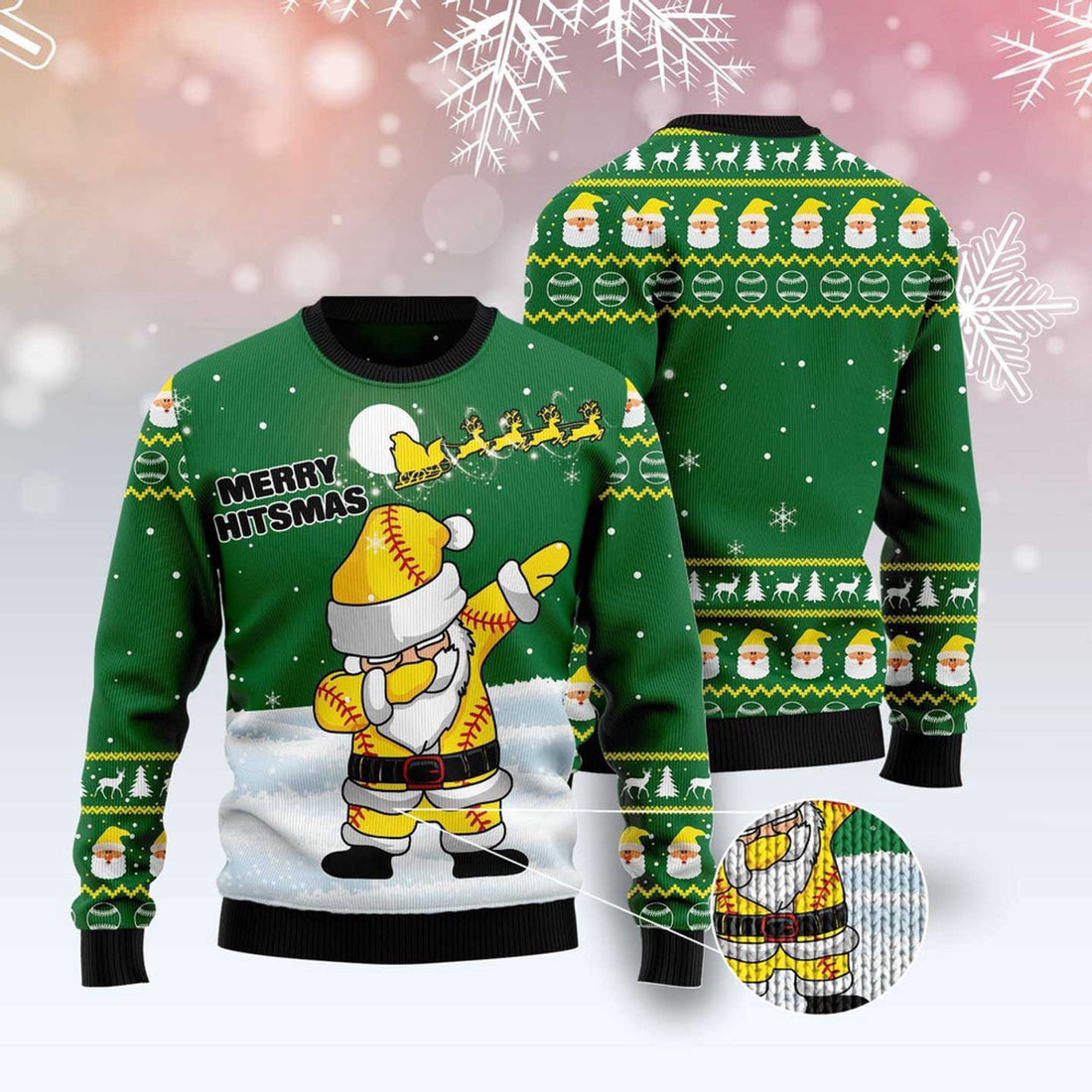 FUNSTUFFPRINT Merry Hitsmas Ugly Christmas Sweater, Christmas Sweater, Ugly Sweater, Funny Xmas Sweaters Ugly Sweater
