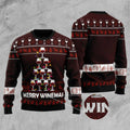 FUNSTUFFPRINT Merry Winemas Christmas Tree Ugly Christmas Sweater, Xmas Tree Sweater, Christmas Sweater Ugly  Sweater