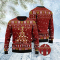 FUNSTUFFPRINT Merry Winemas Ugly Christmas Sweater, Christmas Sweater, Ugly Sweater, Funny Xmas Sweaters Ugly Sweater