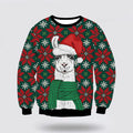 FUNSTUFFPRINT Merry Xmas Llama Ornament Awesome Ugly Christmas Sweater – Sweater Gifts For Pet Lover Ugly  Sweater